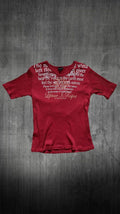 If Six Was Nine 2000s Japanese Archive Glitter Poem V Neck Tee Hoodie, Sweatshirt | FlexRushtees.com