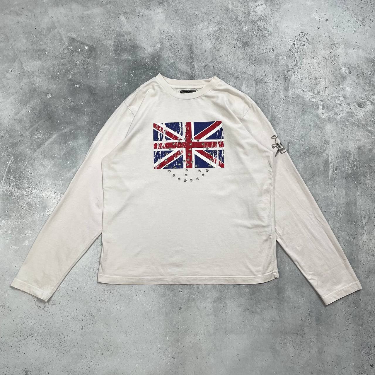 Freeman T Porter Vintage Freeman T Porter Uk Flag Peace Grunge Ls T Shirt Hoodie, Sweatshirt | FlexRushtees.com