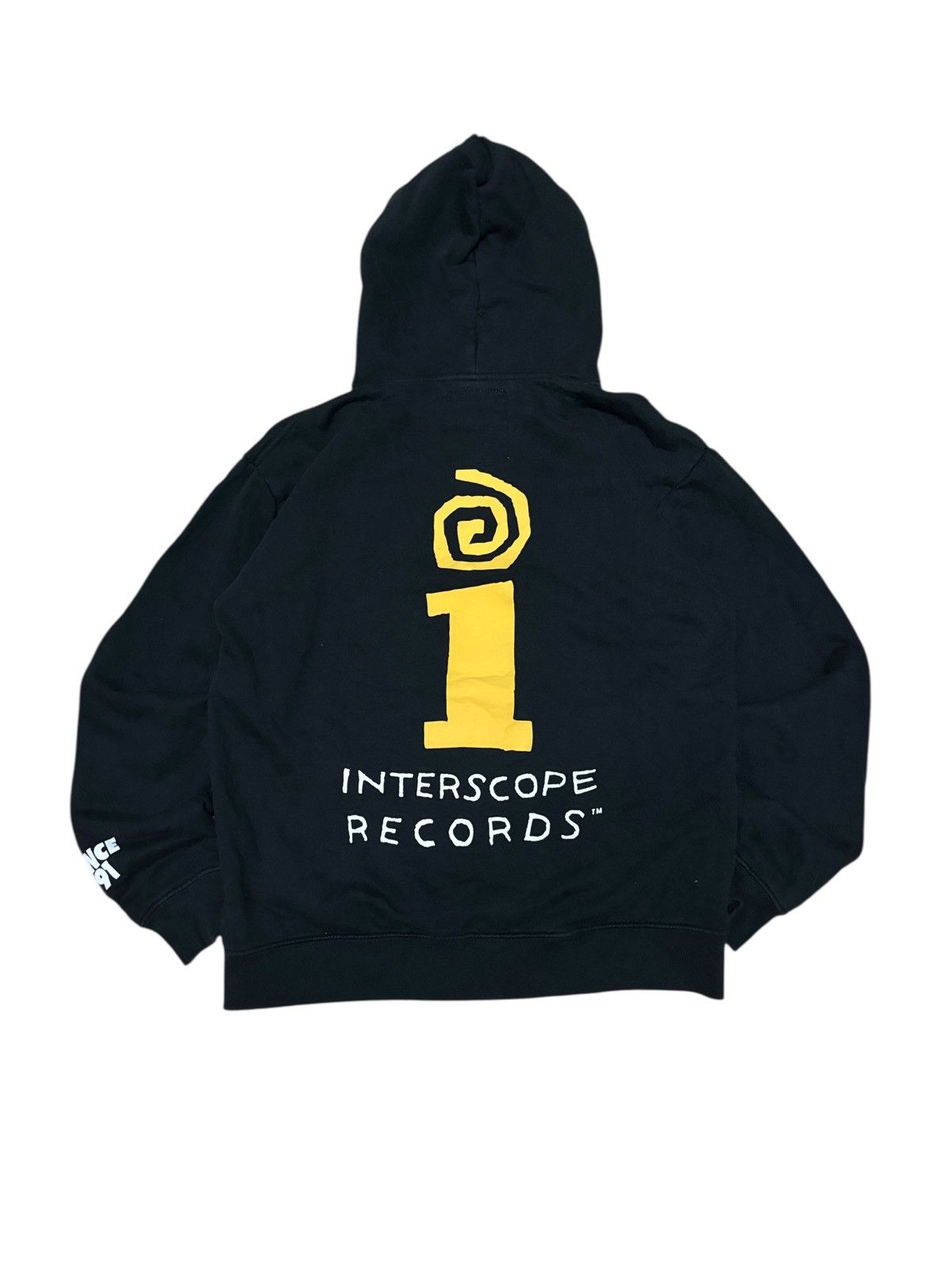 Band Tees Interscope Records Big Logo Staff Hoodie Pullover Sweatshirt | FlexRushtees.com