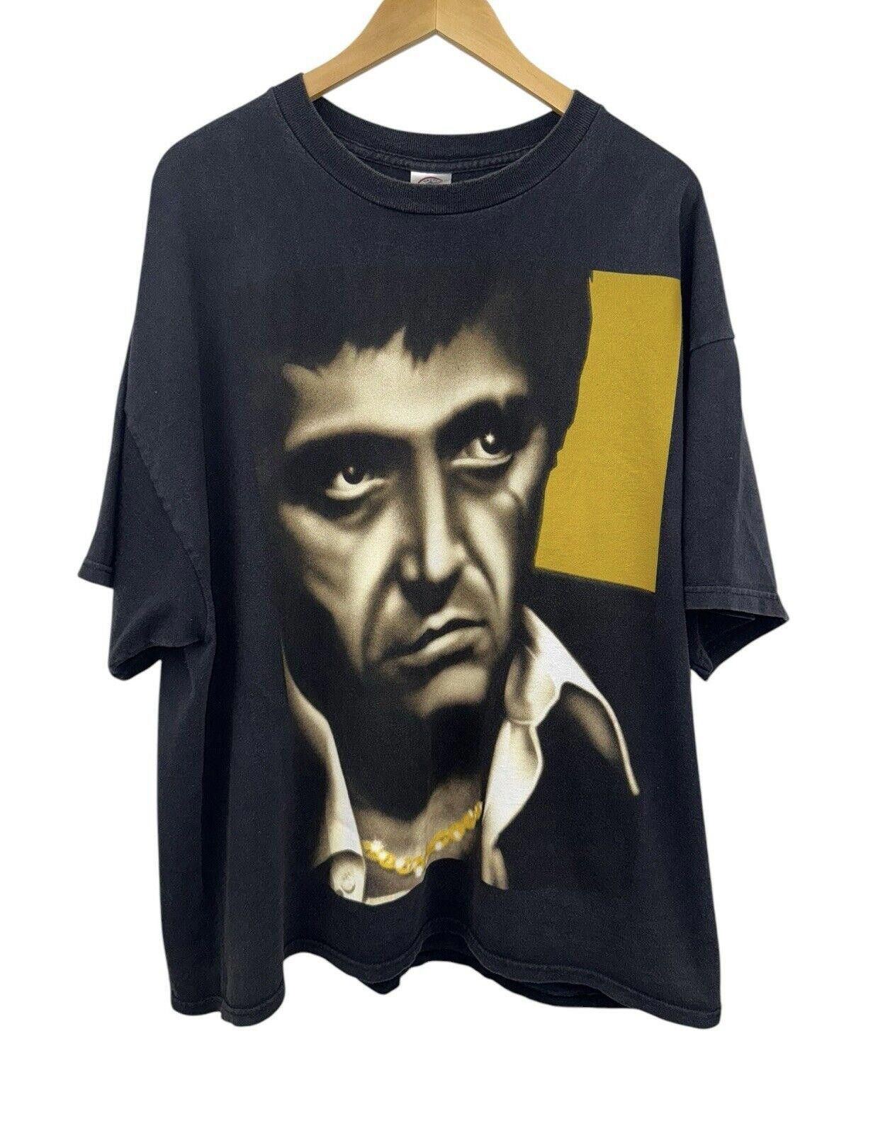 Designer Vintage Scarface Tony Montana Portrait Shirt Sz 2xl Rare