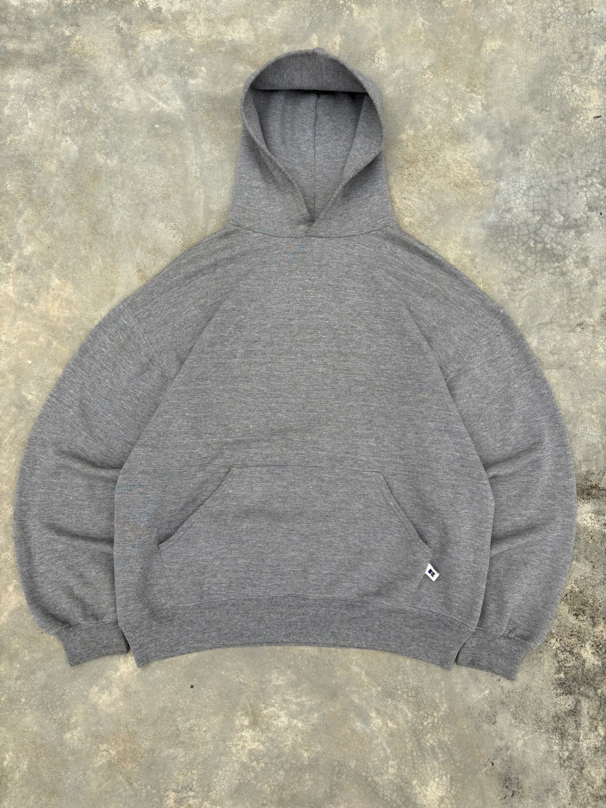 Russell Athletic Xl 90s Grey Essential Blank Russell Athletic Hoodie