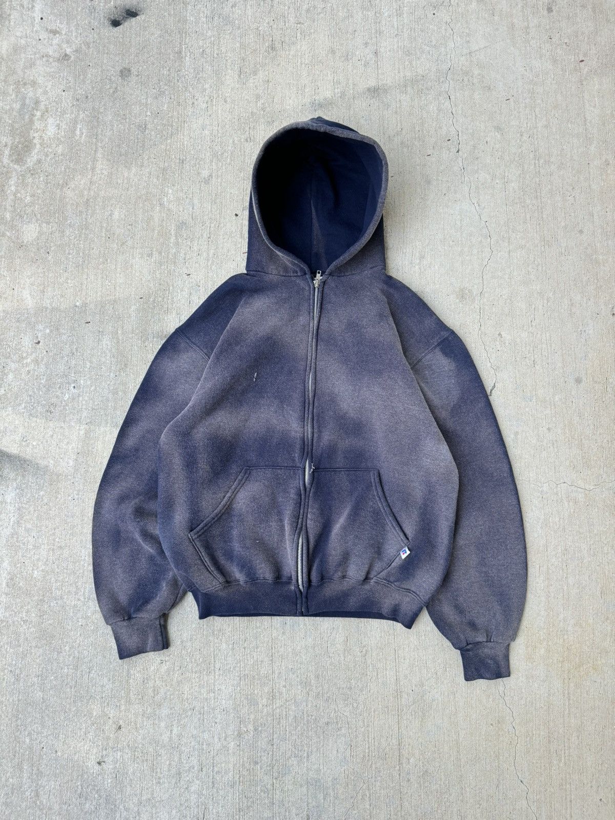 Vintage Faded Russell Athletic Hoodie Blank