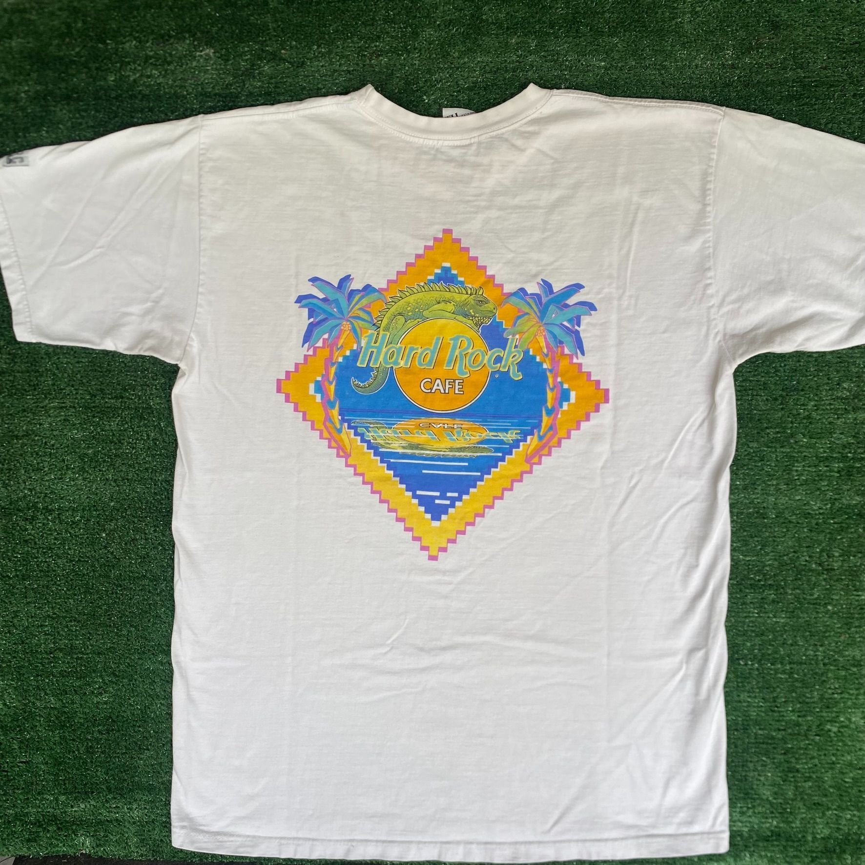 Vintage 90s Hard Rock Shirt St Thomas Tropical Logo Tee