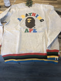 Bape A Bathing Ape Bape Multicolor College Crewneck Sweatshirt