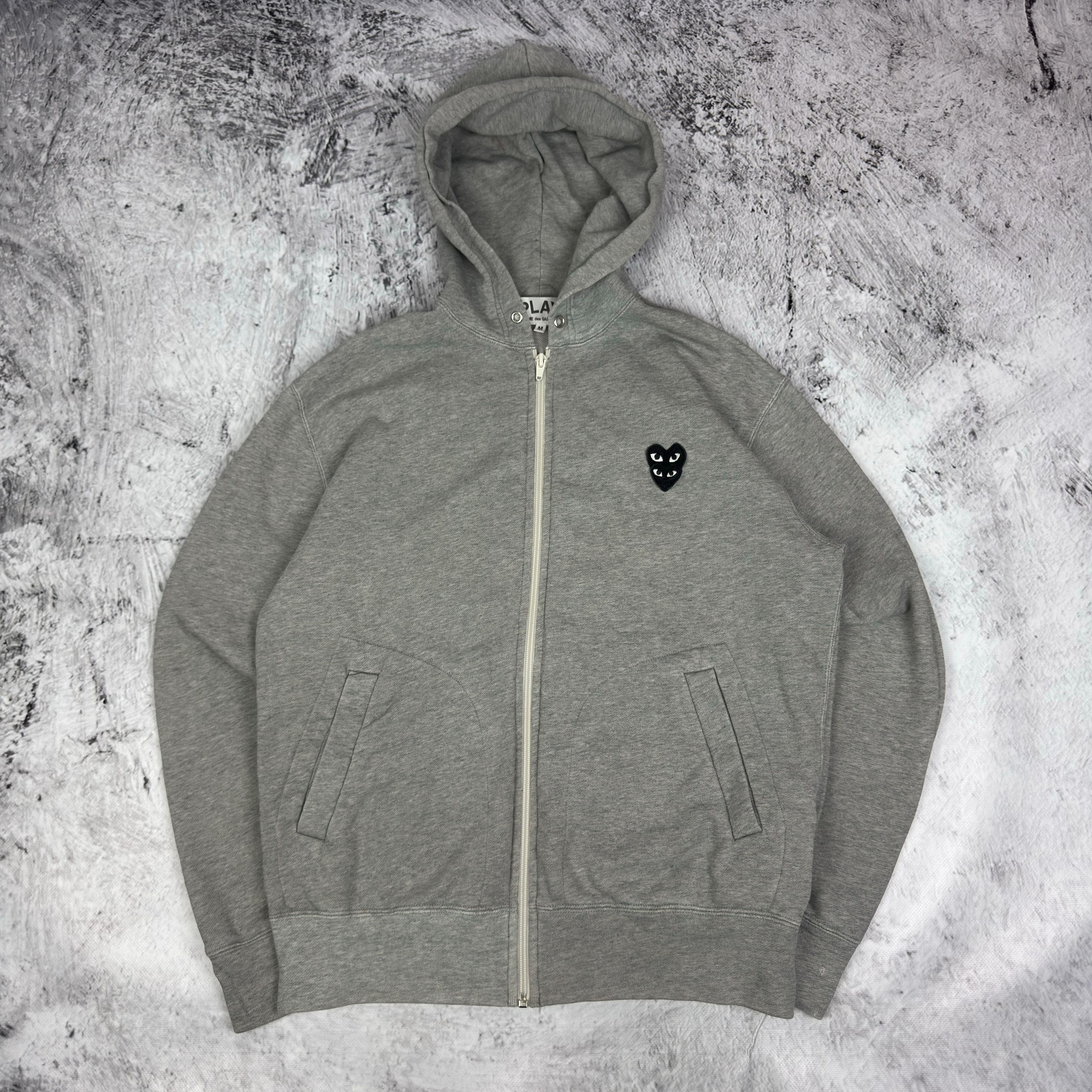 Des Garcons Comme Des Garcons Play Men S Cotton Full Zip Hoodie Medium