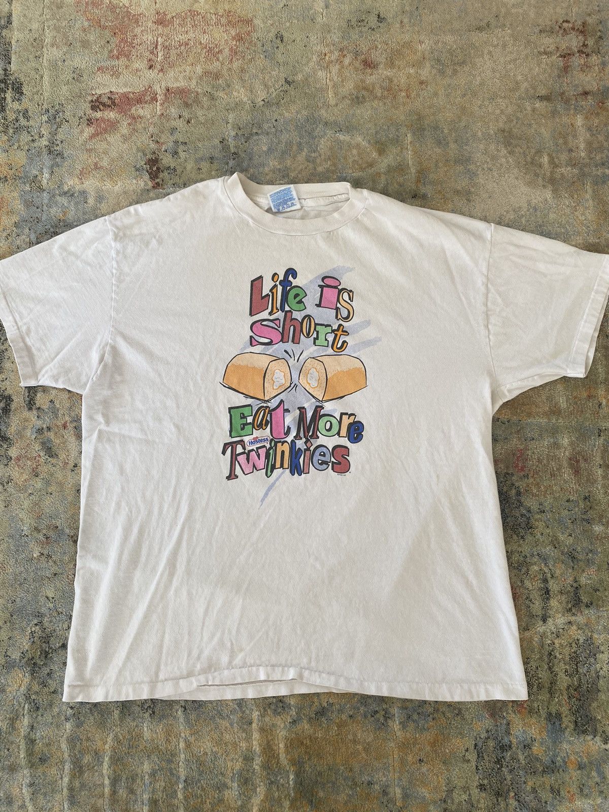 Vintage 90s White Twinkies Snack Food Promo Graphic T Shirt Hoodie, Sweatshirt | FlexRushtees.com