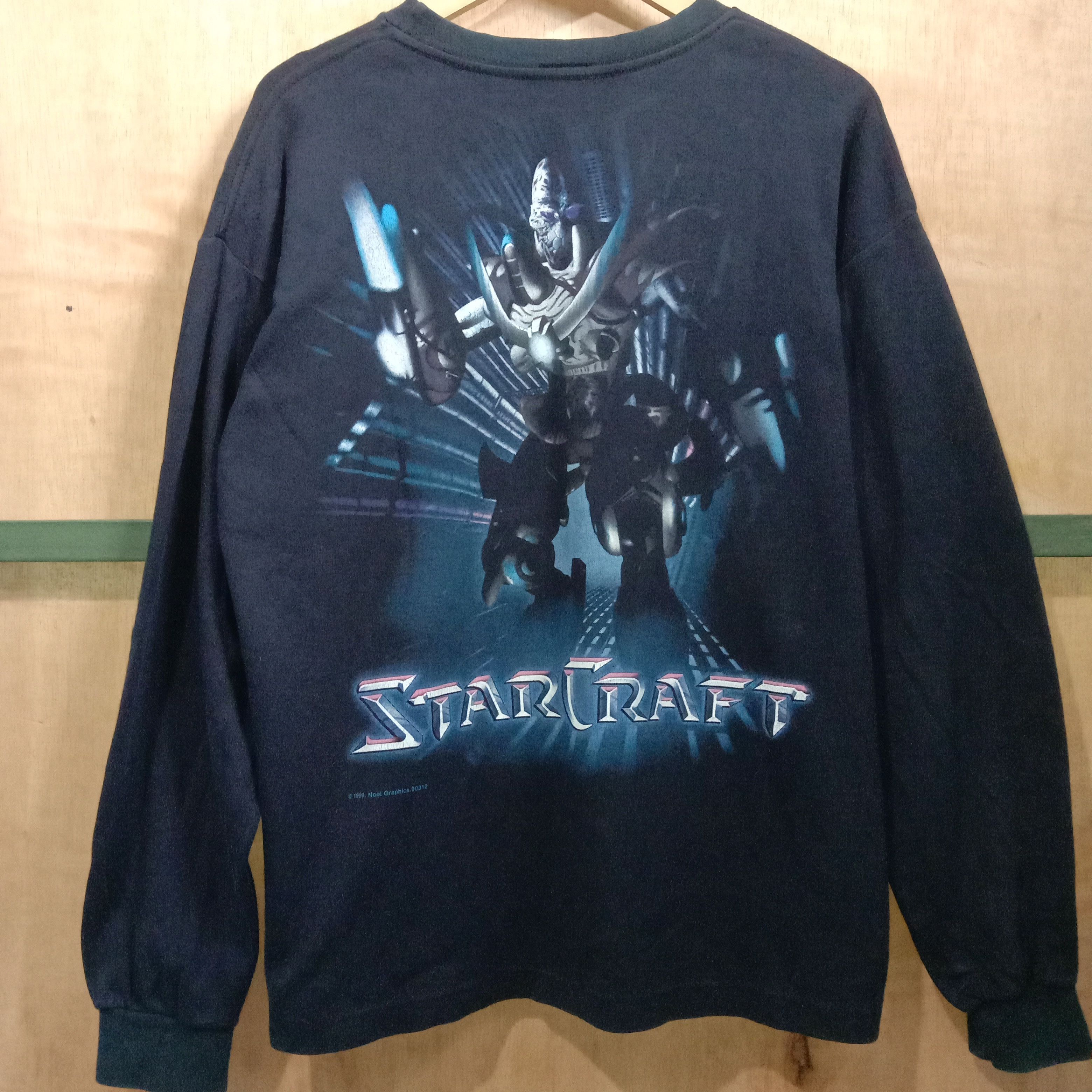 Longsleeve Starcraft Vintage 90s Michael Athletic Game Rare