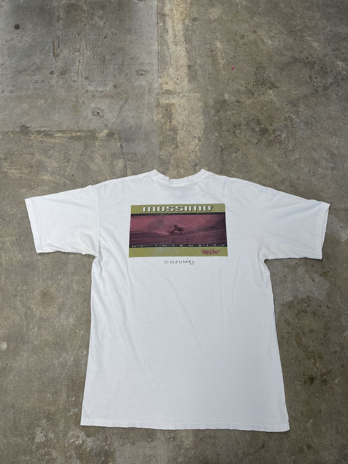 Vintage 90s Mossimo Cozumel Hi Intensity Surf Tee Hoodie, Sweatshirt | FlexRushtees.com