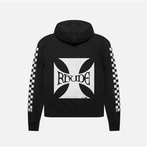 New Rhude Classic Checkers Black Hoodie Sz Medium T-Shirts, Sweatshirt | FlexRushtees.com