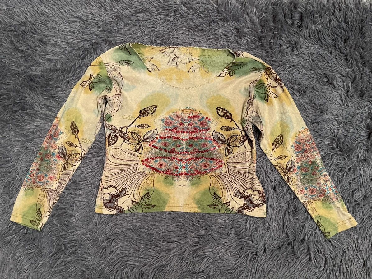 Vintage 90s Jpg Style Printed Shining Longsleeve