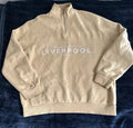 Bershka Beige Liverpool Est 2024 Half Zip Sweatshirt