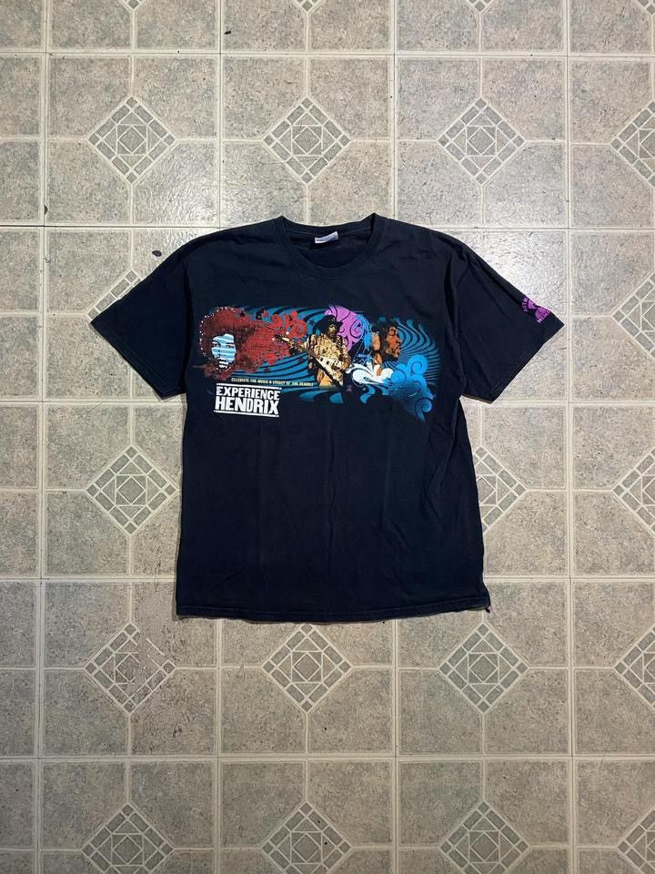 Hanes Vintage 2000 Jimi Hendrix Experience Band Rock T Black