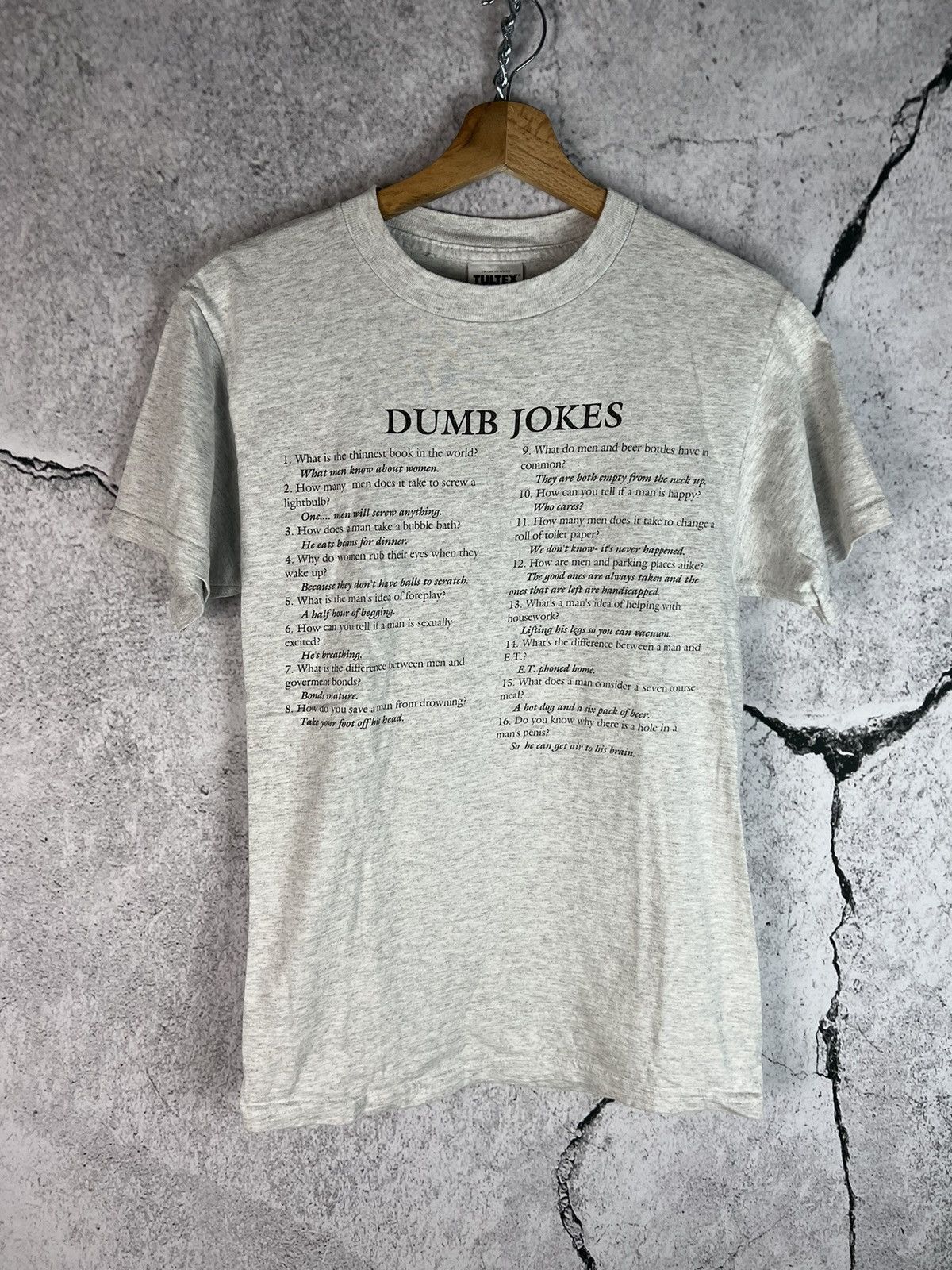 Vintage Tultex Dumb Jokes Funny Crazy Tshirt Hoodie, Sweatshirt | FlexRushtees.com