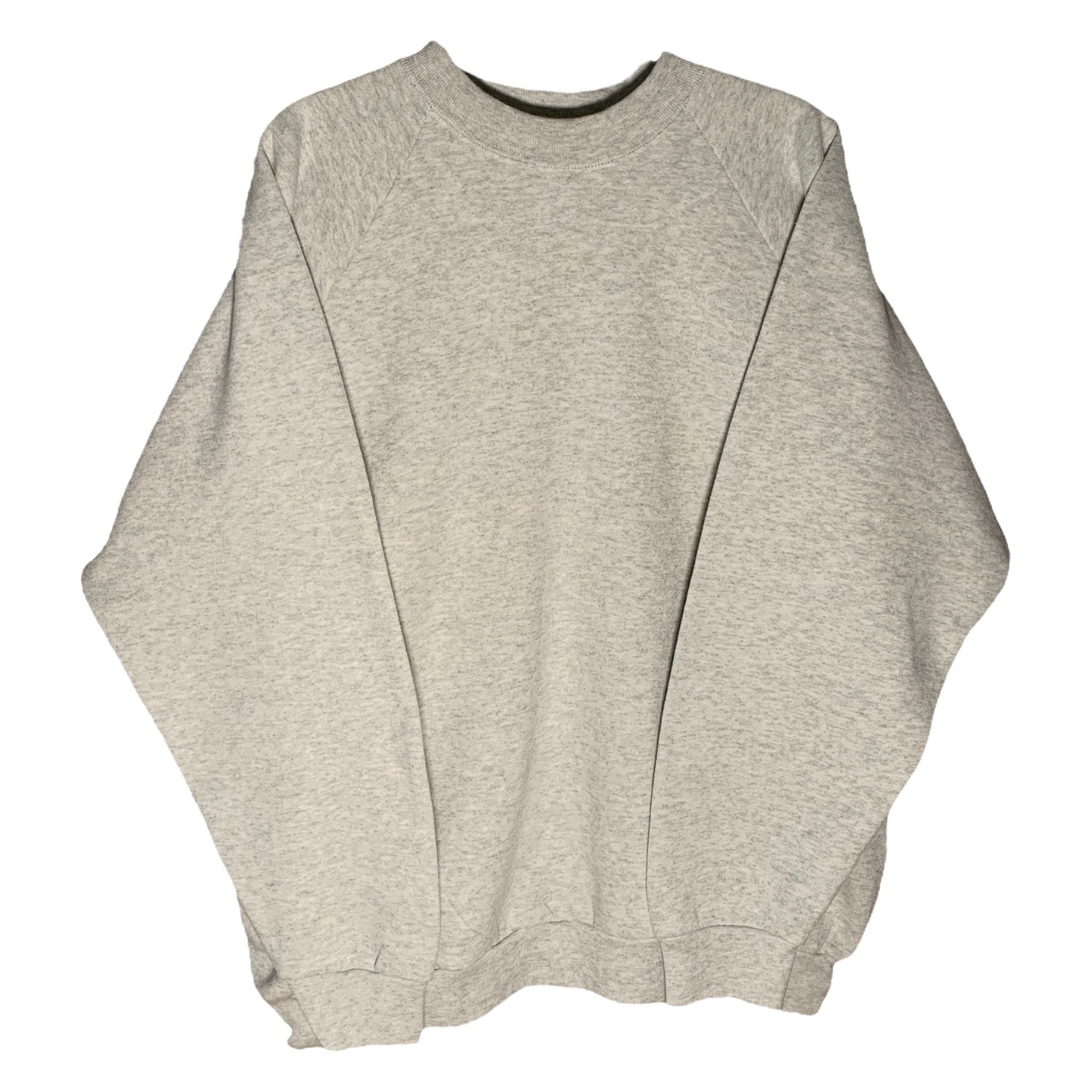 Vintage Fruit Of The Loom Light Grey Crewneck Sweatshirt Vintage