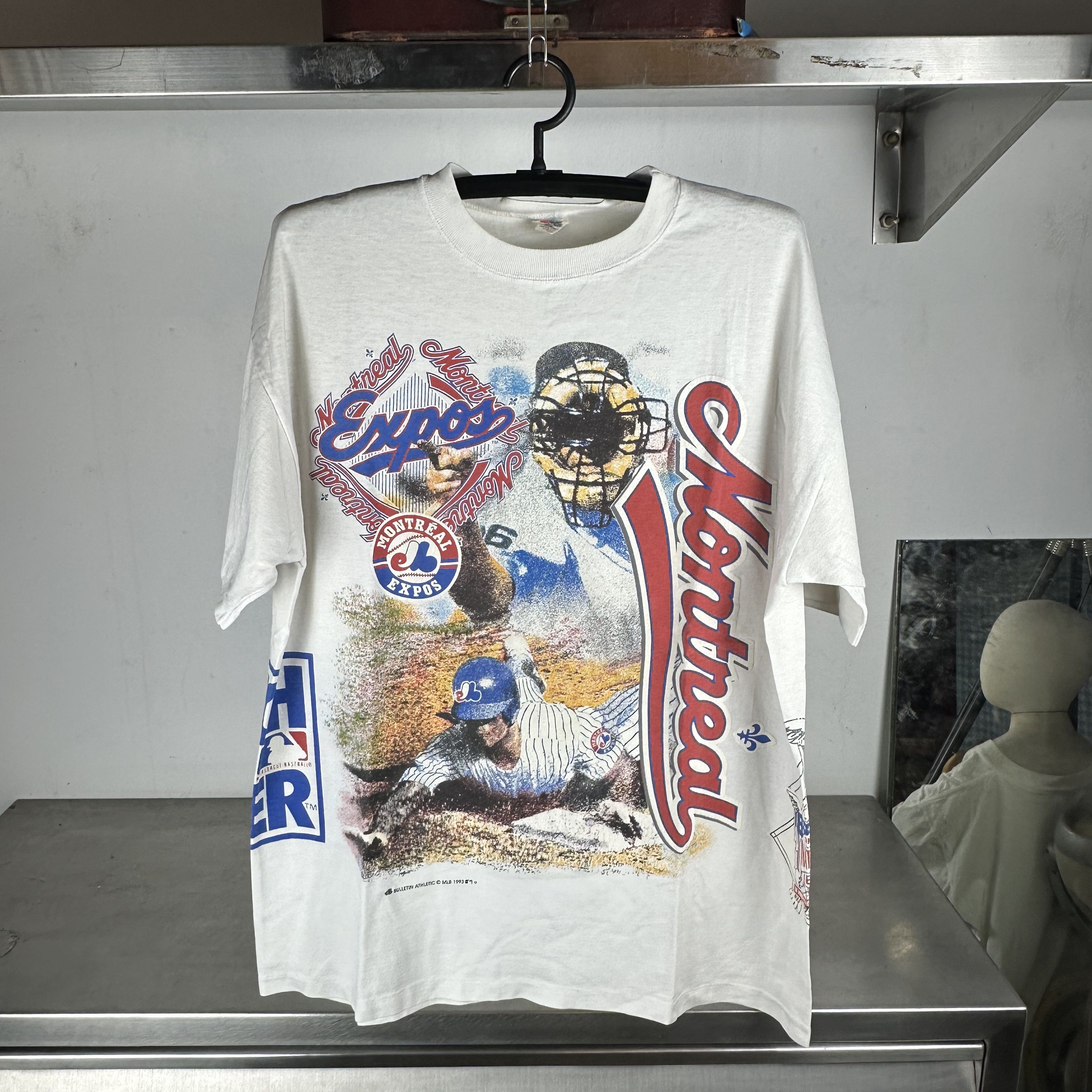 Vintage 1993 Montreal Expos Mlb Bulletin Athletic Aop Xl T Shirt Hoodie, Sweatshirt | FlexRushtees.com