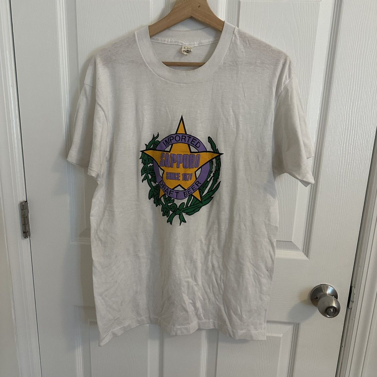 Vintage 80s Screen Stars Sapporo Beer T Shirt