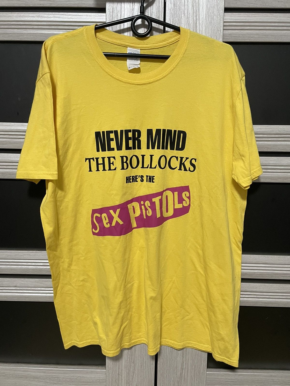 Vintage Sex Pistols Nevermind The Bollocks Yellow Tee Hoodie, Sweatshirt | FlexRushtees.com