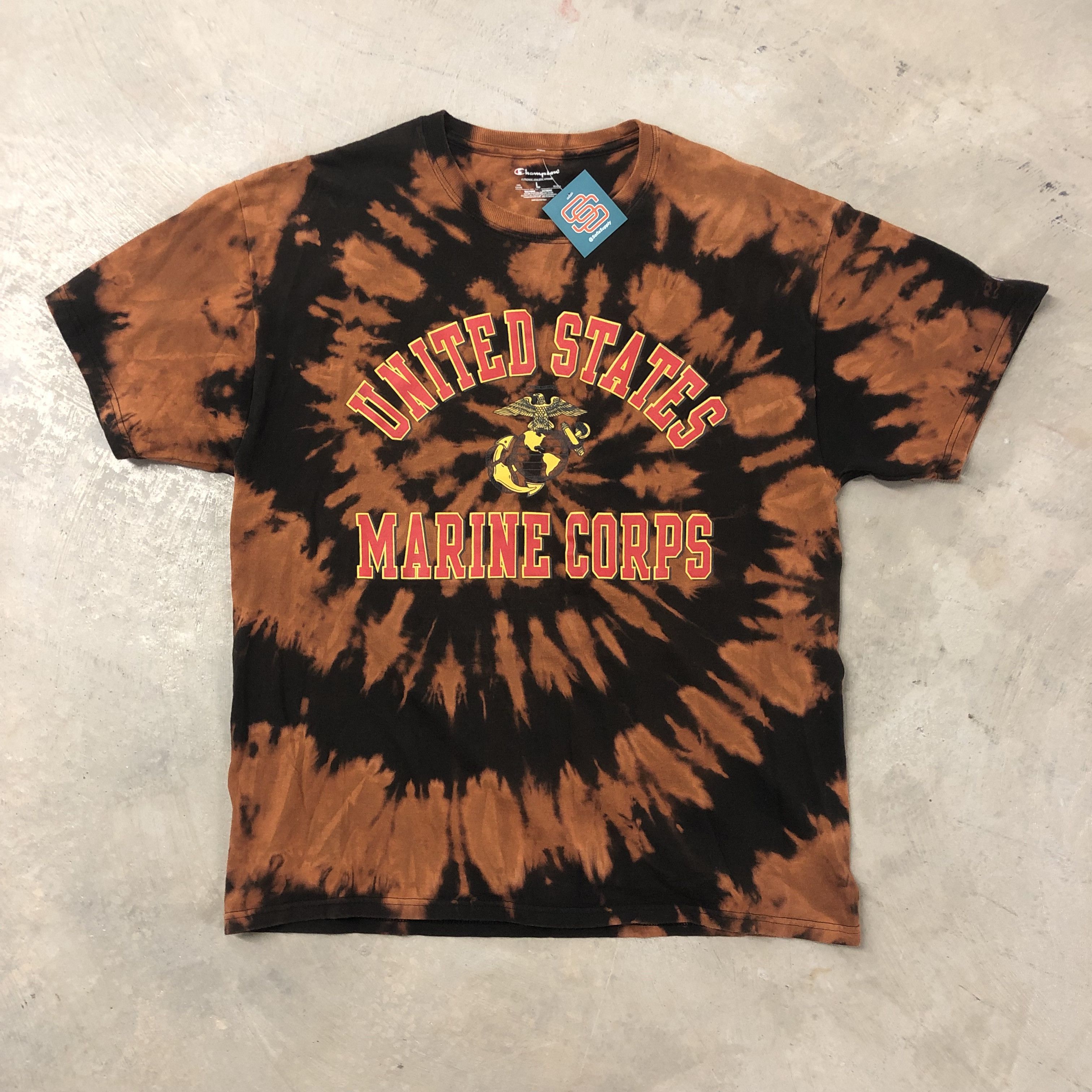Vintage United States Marine Corps Custom Tie Dye Tee