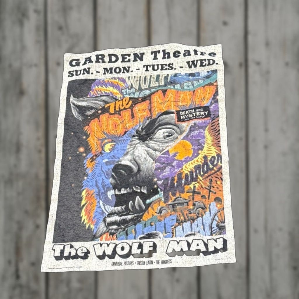 Tristan Eaton Wolf Man Tee Universal Monsters Collab Mens 2xl Black Wolf Hoodie, Sweatshirt | FlexRushtees.com