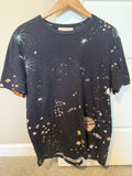 Valentino Galaxy Space Print T Shirt Black Size L