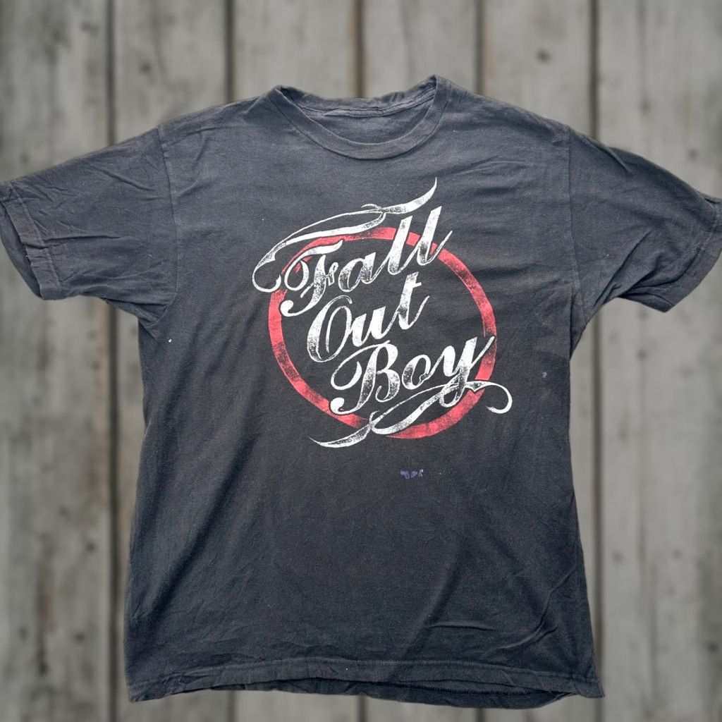 Vintage Fall Out Boy Patrick Stump Black Graphic T Shirt Mens Small Rock Concert Hoodie, Sweatshirt | FlexRushtees.com
