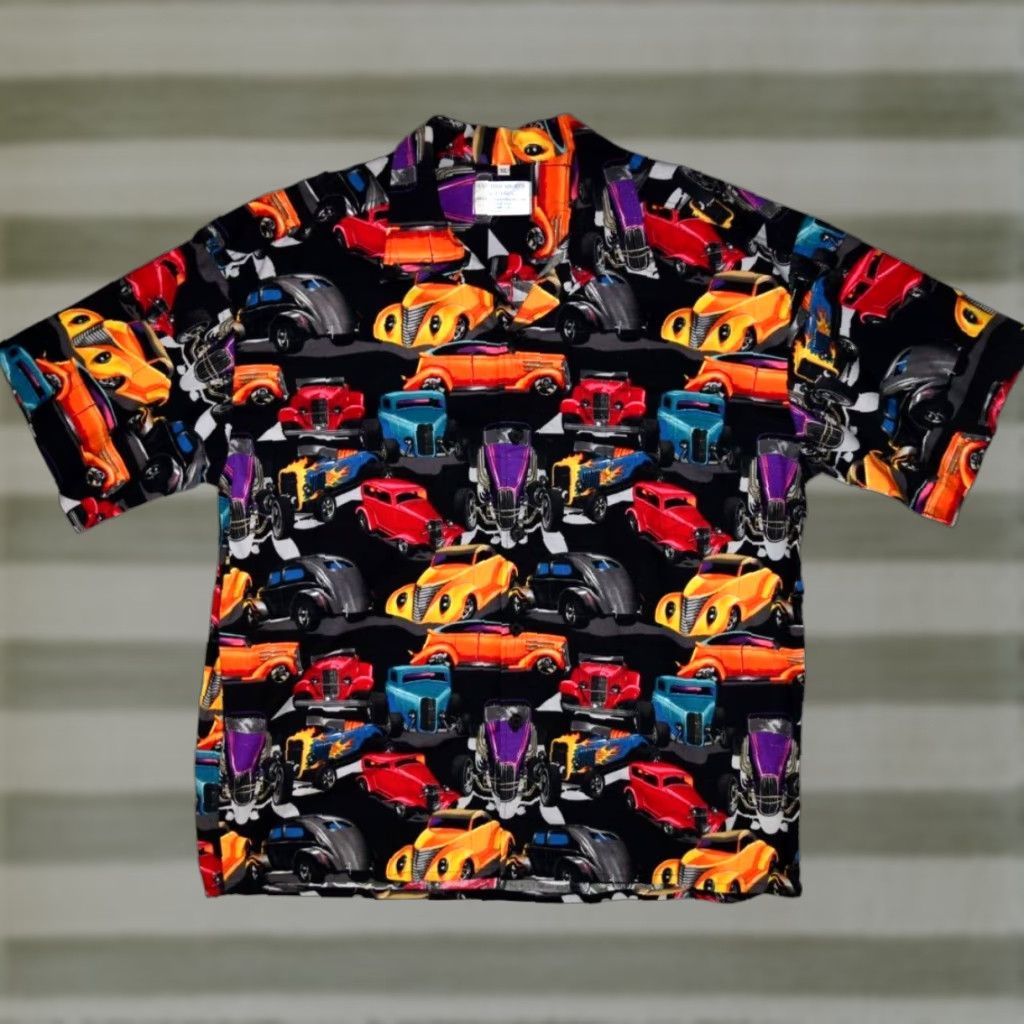 Vintage Custom Shirts By Carol Shirt Xl Y2k Colorful Race Cars Made Usa