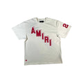 Amiri Staggered Cream Red Tee Hoodie, Sweatshirt | FlexRushtees.com