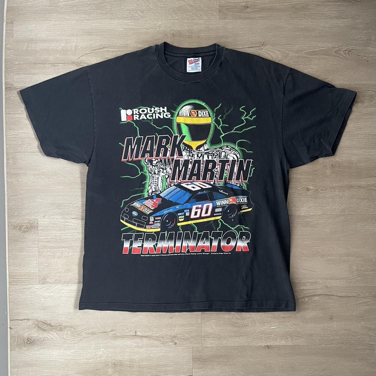 Other Vintage 90s Mark Martian Terminator Racing Tee Hoodie, Sweatshirt | FlexRushtees.com