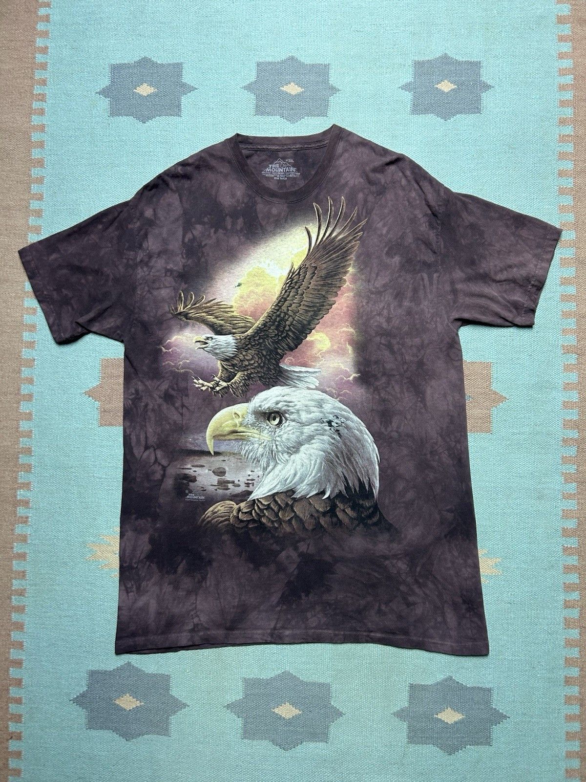 Vintage The Mountain T Shirt Tie Dye Eagle Bird Animal Nature Xxl T
