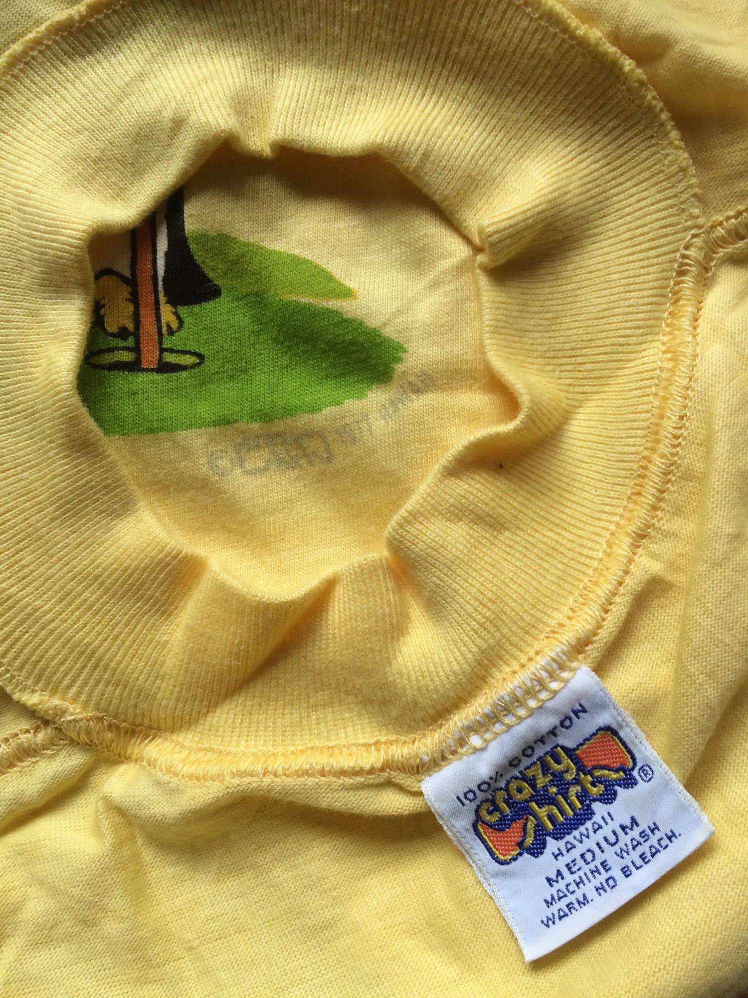 Vintage Vtg 70s Crazy Shirt Hawaii Birdie Putt T Shirt Medium