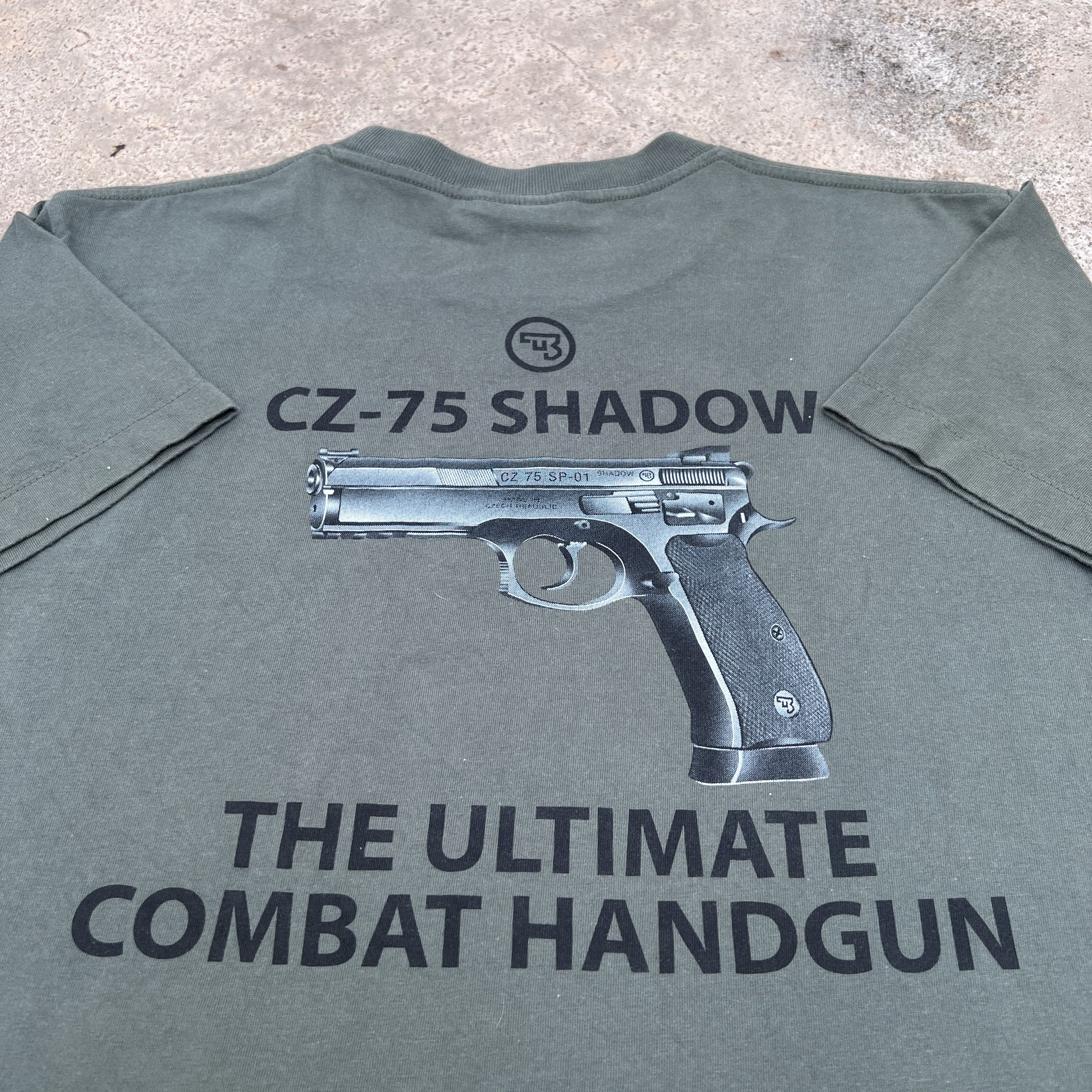 Vintage Y2k Pistol Cz 75 Shadow Gun Promo Tee 911 Hoodie, Sweatshirt | FlexRushtees.com