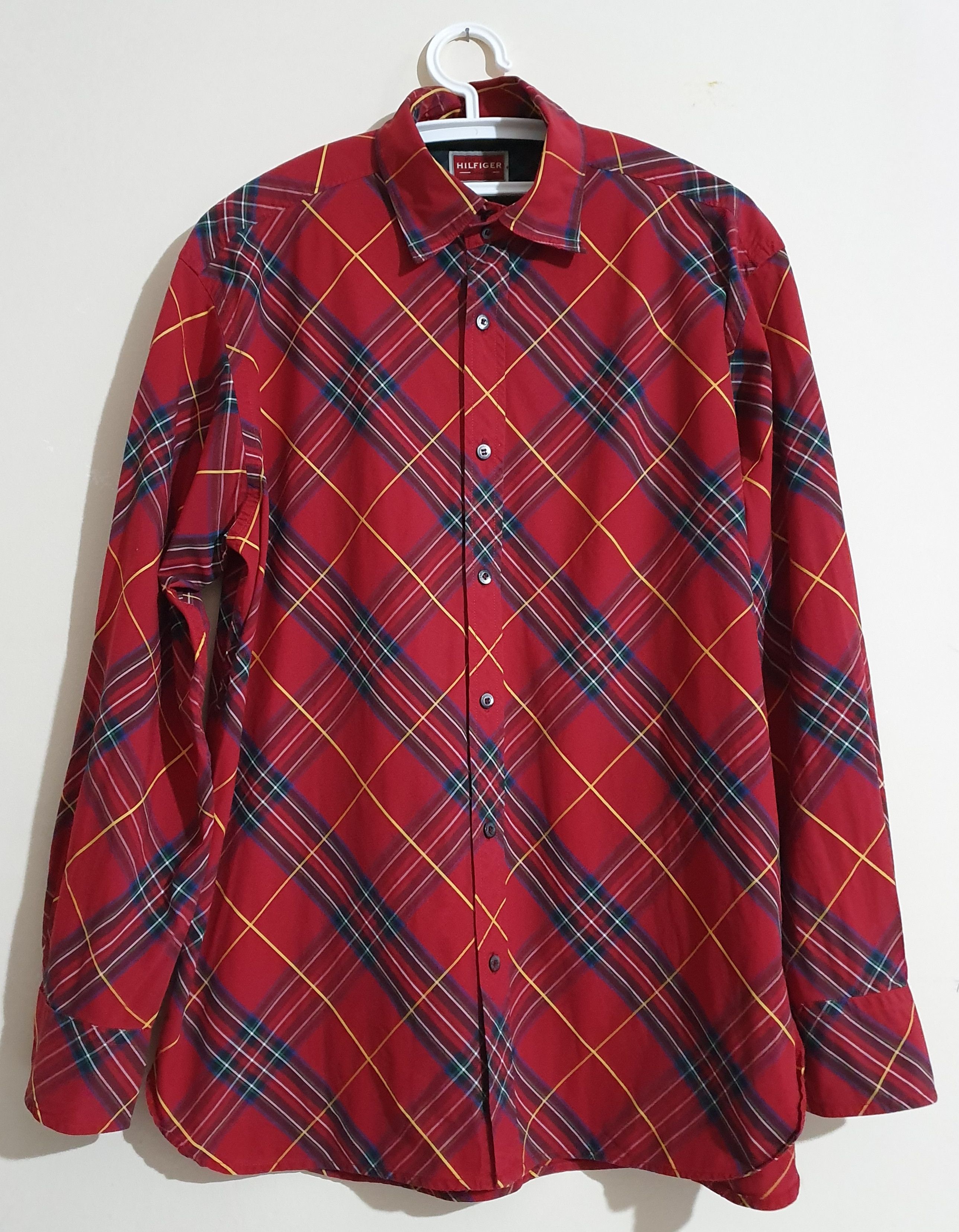 Hilfiger Tommy Hilfiger Red Label Tartan Shirt Vintage Hoodie, Sweatshirt | FlexRushtees.com