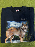 Vintage Navy Wolf Tee Aaa Tag Hoodie, Sweatshirt | FlexRushtees.com