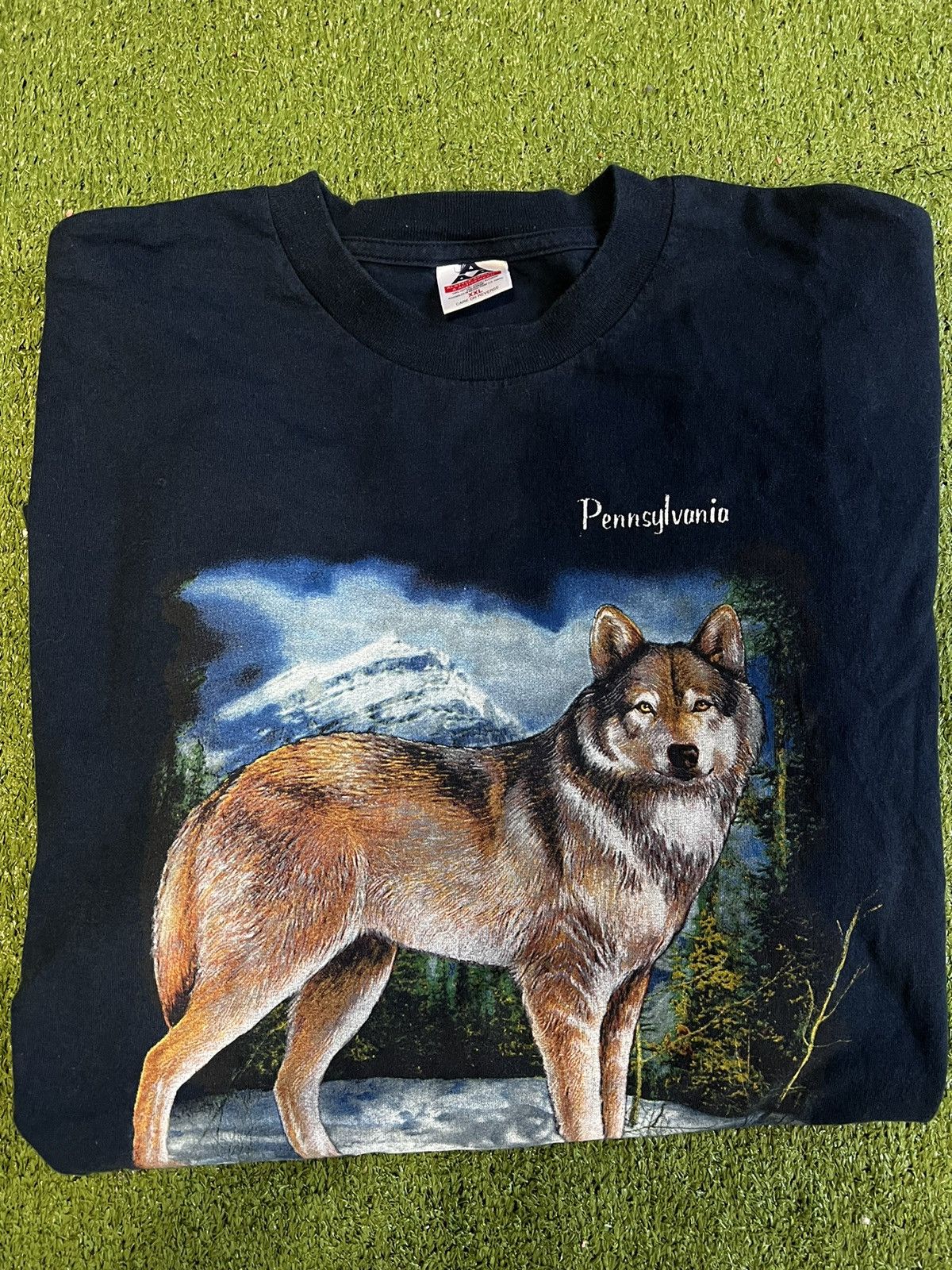 Vintage Navy Wolf Tee Aaa Tag Hoodie, Sweatshirt | FlexRushtees.com