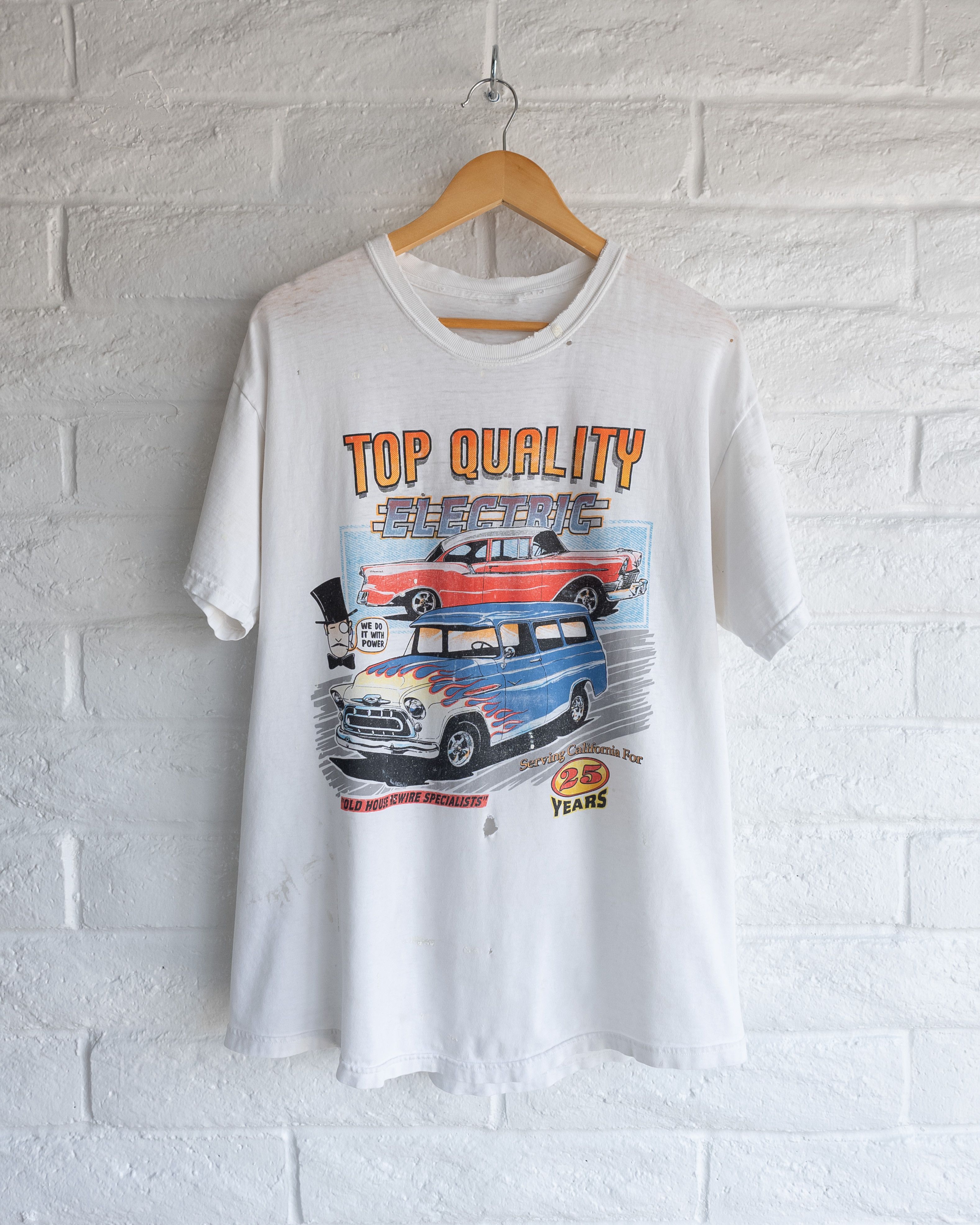 Thrashed Vintage Top Quality Custom Electrical T Shirt Cars Hoodie, Sweatshirt | FlexRushtees.com