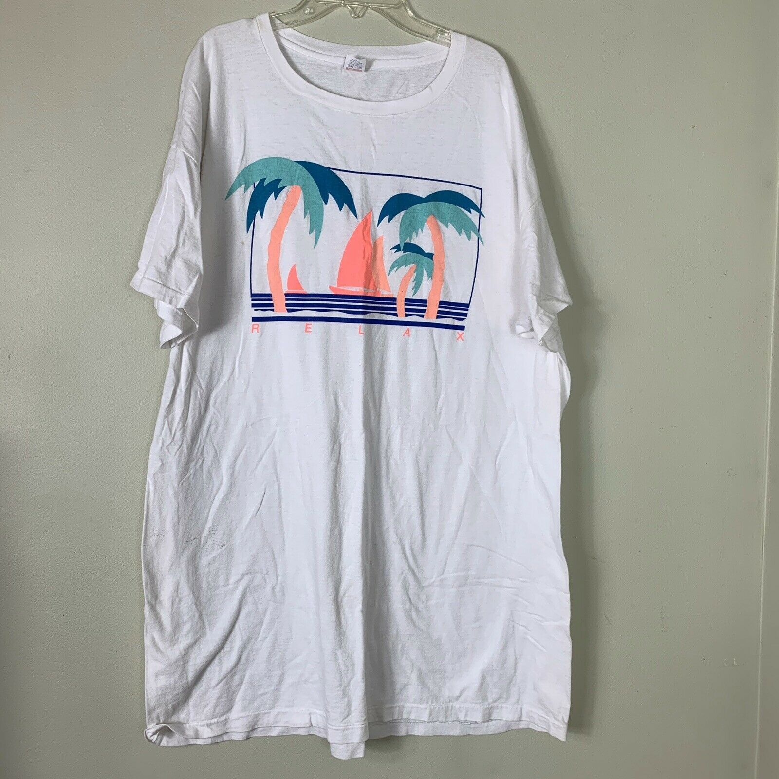 Vintage Graphic Tropical Vacation T Shirt 3xl Palm Trees
