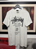 Stussy Tee World Tour White Streetwear Hype Rasta Backprint Hoodie, Sweatshirt | FlexRushtees.com