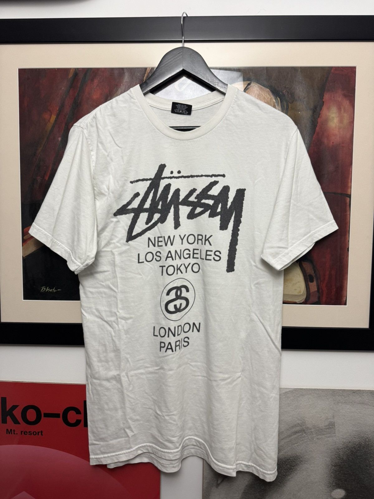 Stussy Tee World Tour White Streetwear Hype Rasta Backprint Hoodie, Sweatshirt | FlexRushtees.com