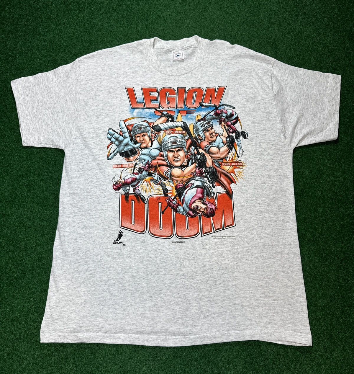 Vintage Vtg 90s Philadelphia Flyers Legion Of Doom T Shirt