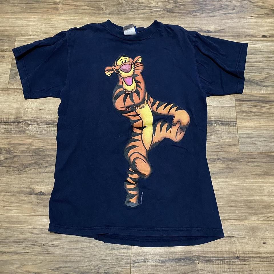 Vintage 2002 Tigger Cartoon Tee Shirt Size Medium Hoodie, Sweatshirt | FlexRushtees.com