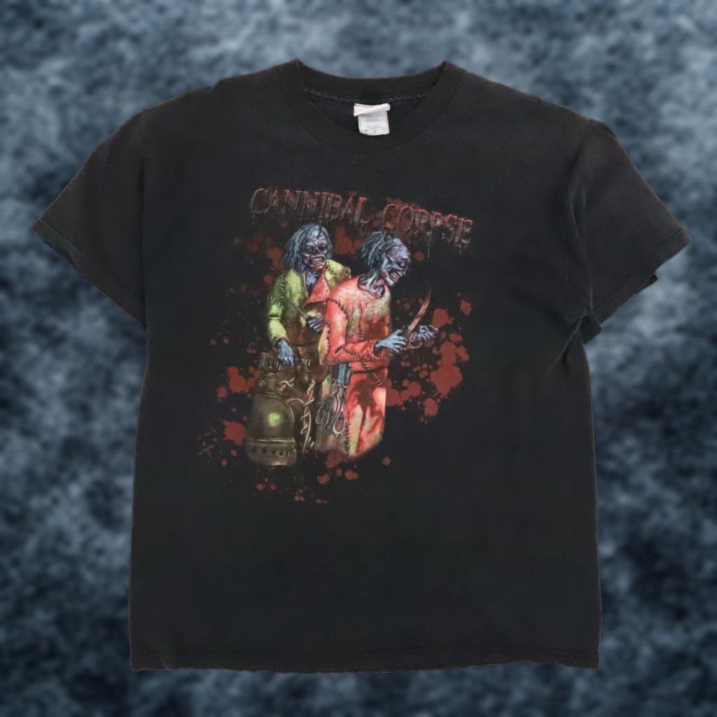 Vintage Cannibal Corpse T Shirt Large Band Tee Mens Adult L Black Cotton Graphic Print 90s C Hoodie, Sweatshirt