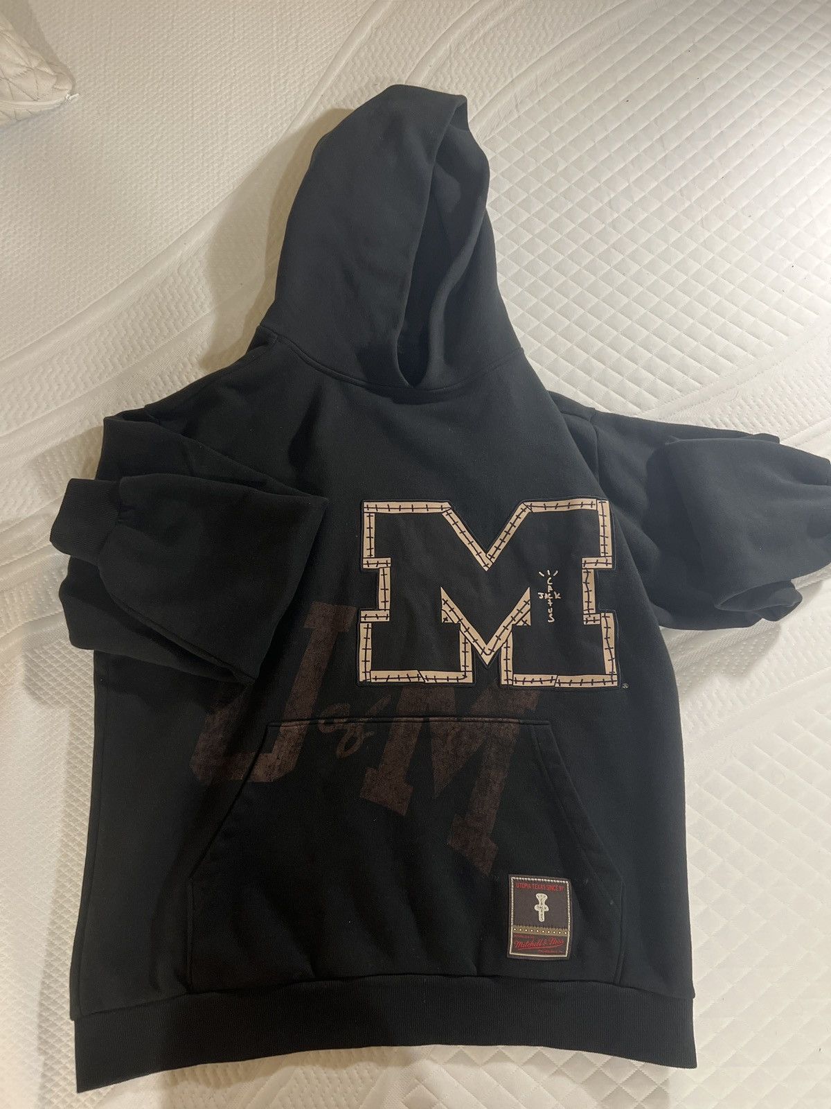 Travis Scott Cactus Jack X Mitchell Ness University Of Michigan Hoodie