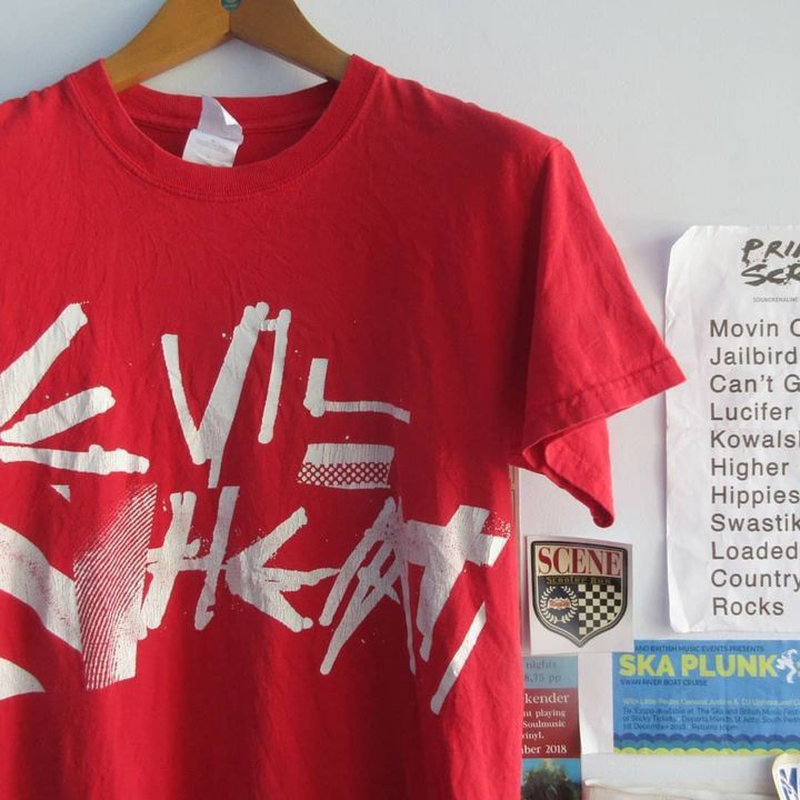 Hysteric Glamour Primal Scream Tshirt Tee Evil Heat Album 2002 Red Tee Merc
