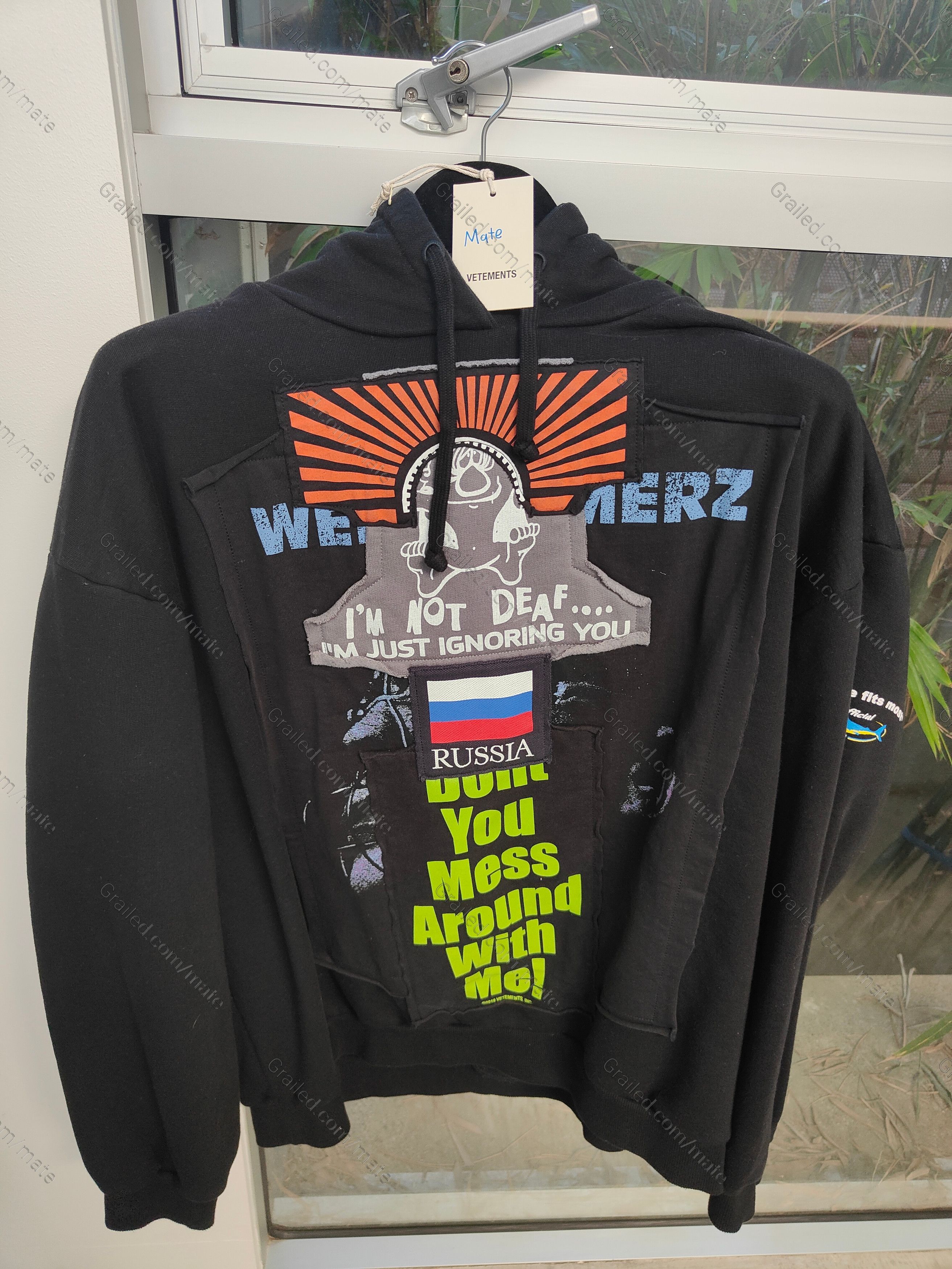 Vetements Patchwork Oversized Hoodie T-Shirts, Sweatshirt | FlexRushtees.com
