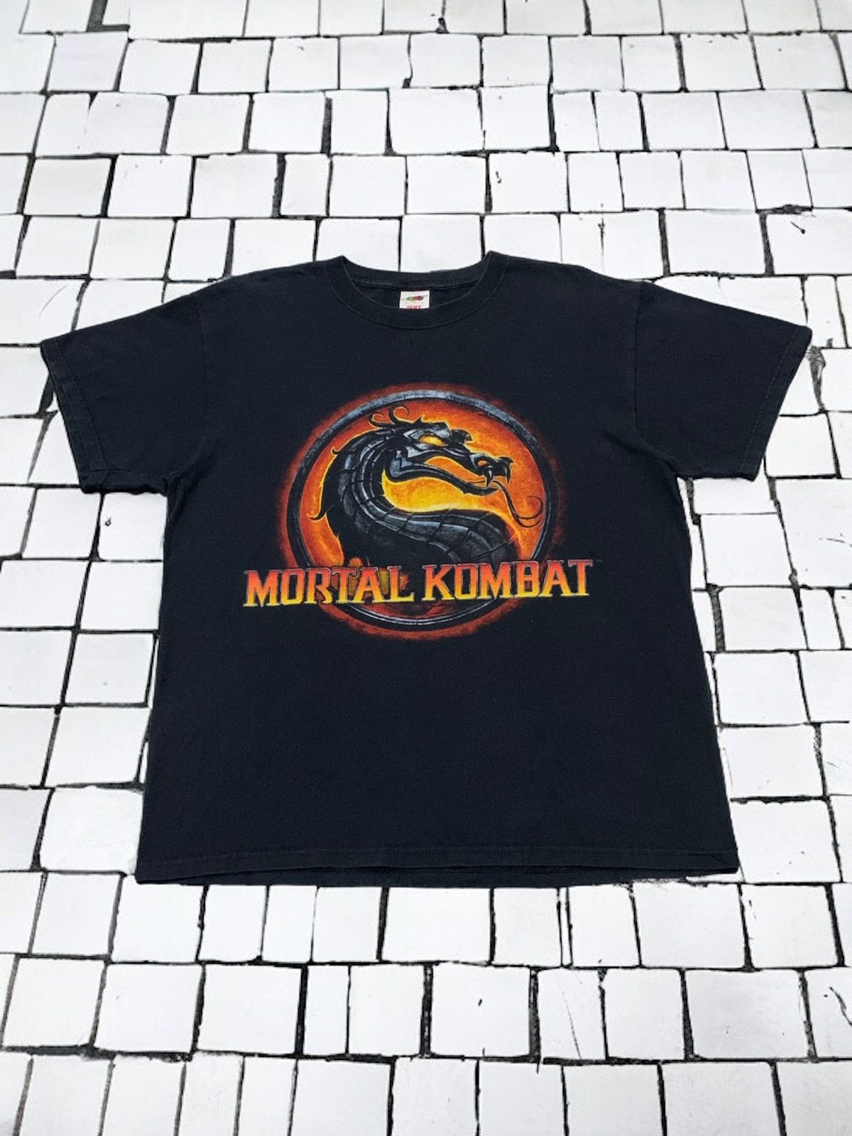 Vintage 00 S Mortal Kombat Dragon Logo Tshirt