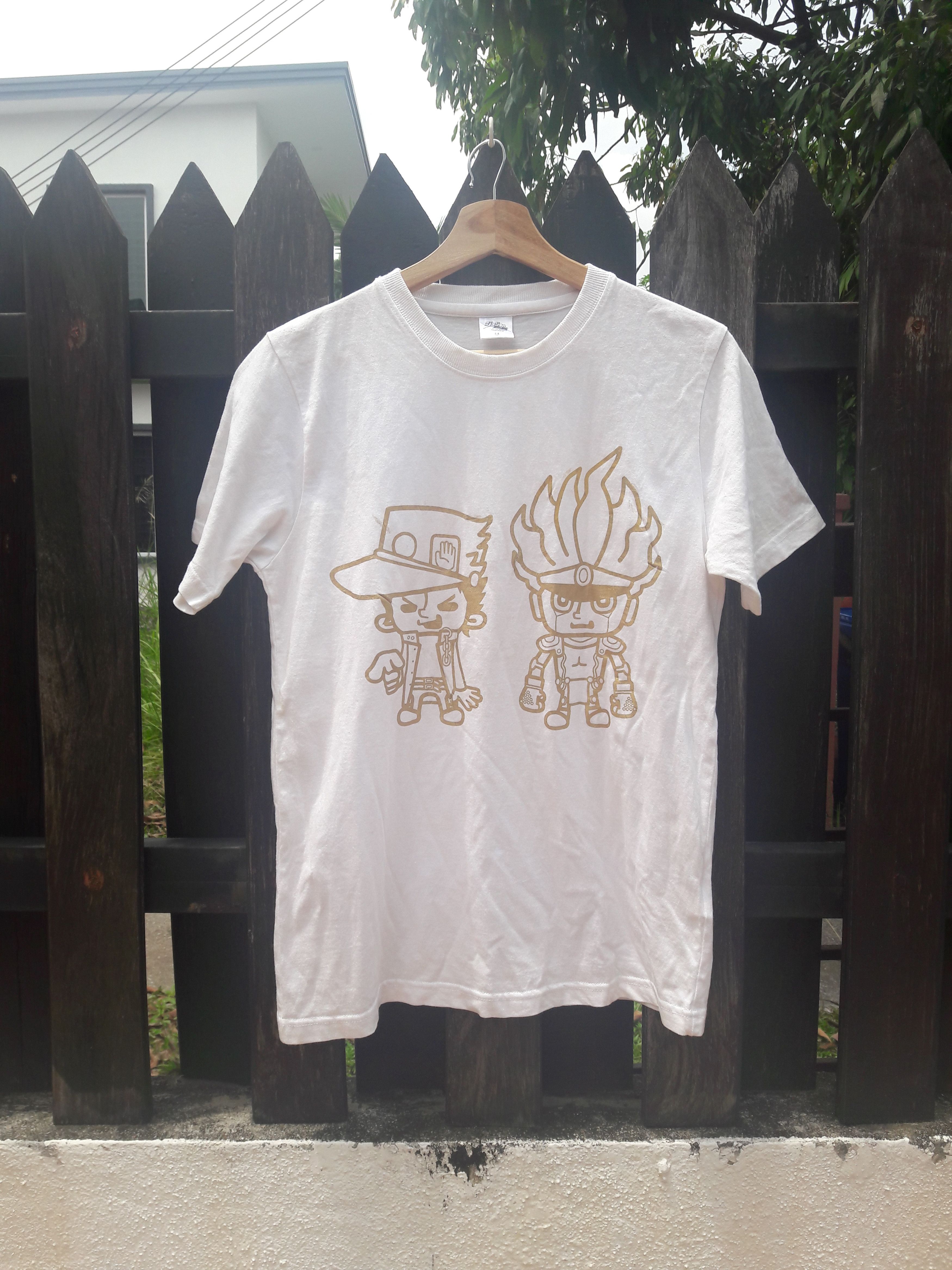Japanese Brand Bandai Jojo Bizzare Anime Evangelion Gundam White Tee