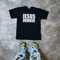 Vintage Y2k Jesus Junkie Logo Funny Slogan Tee Hoodie, Sweatshirt | FlexRushtees.com