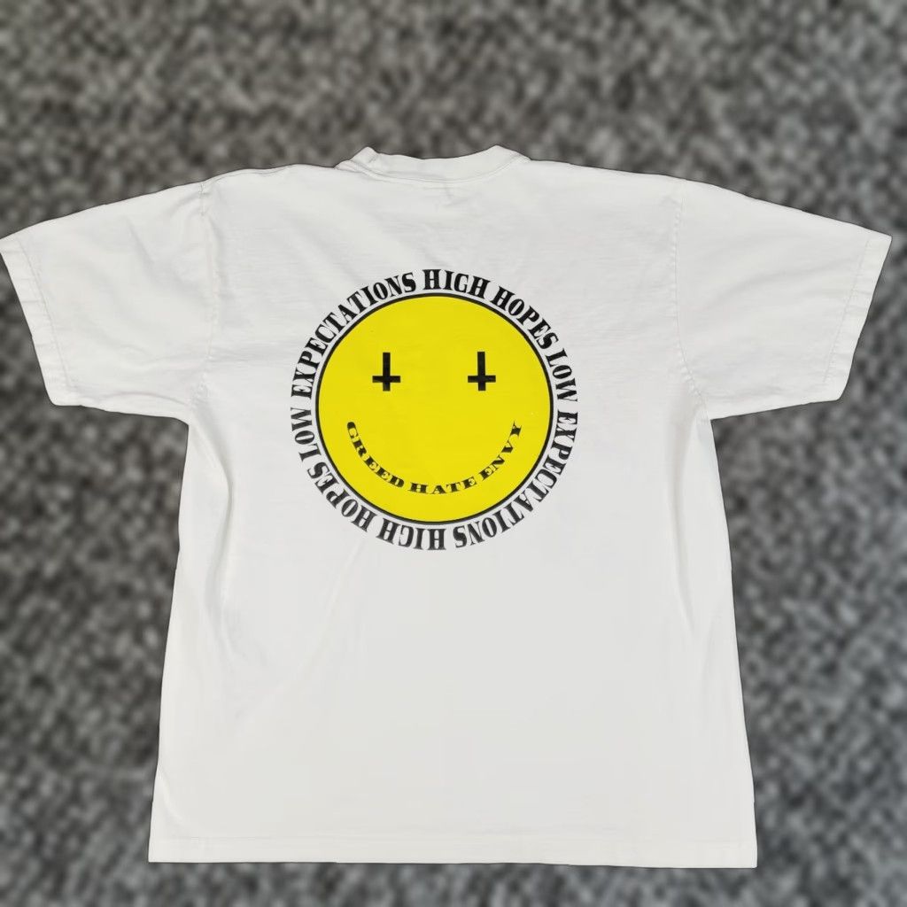Vintage Ghe Greed Hate Envy T Shirt Mens Large White