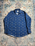 Vintage Ely Cattleman Aztec Pearl Snap Shirt Size Xl