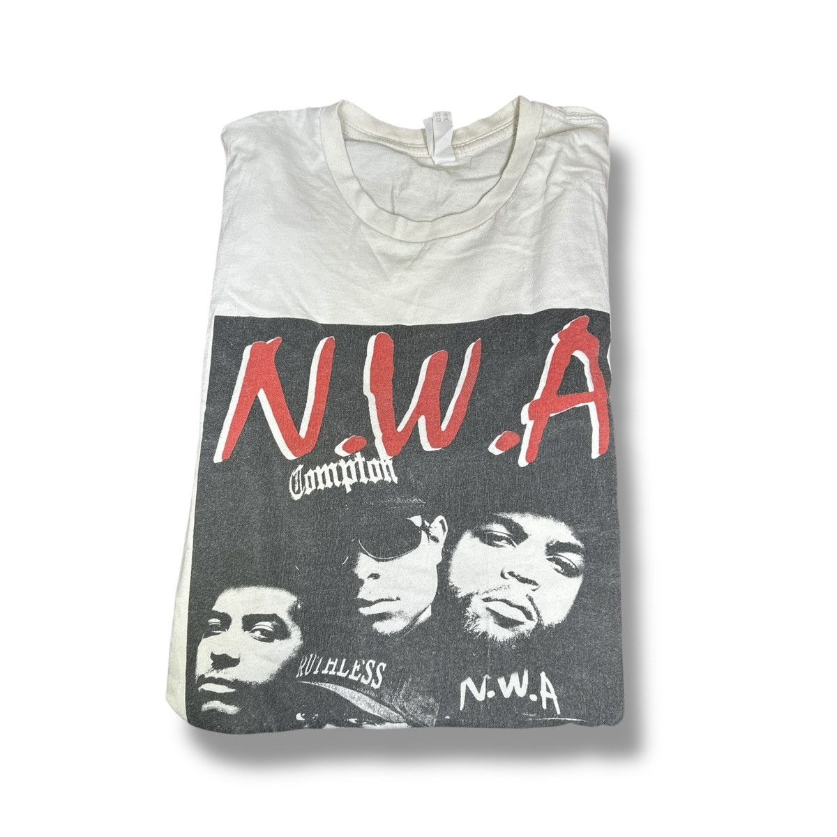 Level Apparel Next Level Apparel Nwa White Graphic Tee Sz Medium Omar Hoodie, Sweatshirt | FlexRushtees.com